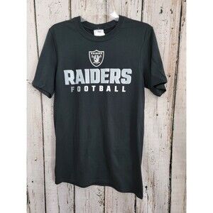 ALK Men's Small NFL Team Apparel Las Vegas Raiders T-Shirt Tee Shirt Top Blk NEW
